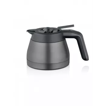 Kanne für Severin-Kaffeemaschinen, Modell TK 5571 — 1,1 L, gebürsteter Stahl/Schwarz, 220×165×135 mm