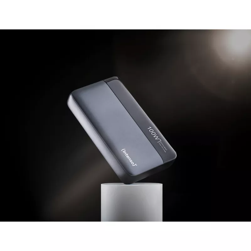 Powerbank INTENSO 7350050 — 20000 mAh, 1× USB-A + 2× USB-C, 100 W Gesamtausgangsleistung, schwarz/grau