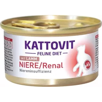 KATTOVIT Feline Diet Niere/Renal Lamb - Nassfutter für Katzen - 85g