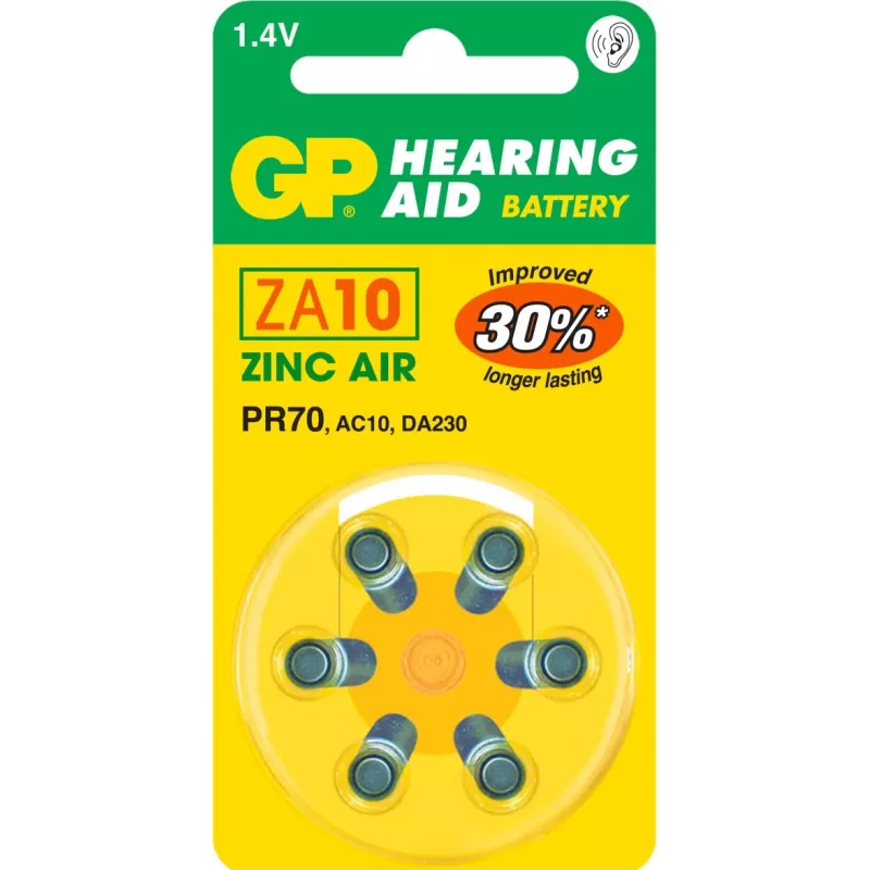 Einwegbatterie GP Batteries Hearing Aid ZA10