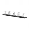 Rack-Kabelmanagement-Panel 1U Metall mit 5 großen Halterungen, ALLNET ALL-S0002251, schwarz