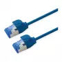 ROLINE Patchkabel Cat.6A (Klasse EA) S/FTP (PiMF), LSOH, PoE, Blau, 0,3 m