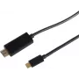 Videokabeladapter S/CONN 10-57025 1 m HDMI Typ A USB Typ-C Schwarz