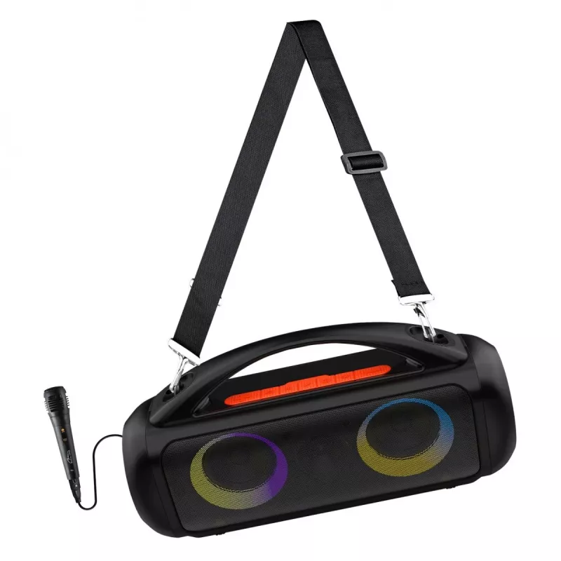 Tragbarer Lautsprecher MEDIA-TECH MT3184 — Bluetooth 5.3, 60W RMS, IPX5, Li-Ion Akku 16h, USB-C Ladeanschluss, MicroSD, TWS, Mikrofon, Fernbedienung