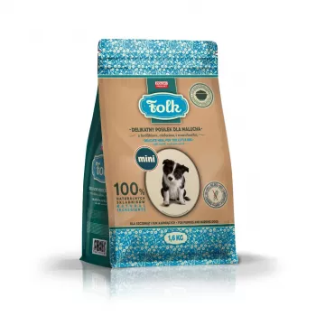 FOLK Junior Small breeds Schonende Mahlzeit für Welpen mit Kaninchen, Kalb und Karotte - Trockenfutter für Hunde - 1,6kg