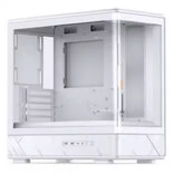 Jonsbo D200 weißes mATX Mid-Tower-Gehäuse mit gehärtetem Glas und Mini Temp-Anzeige