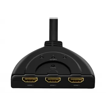 LogiLink - Video-/Audio-Splitter/Switch - 3 x HDMI - Desktop