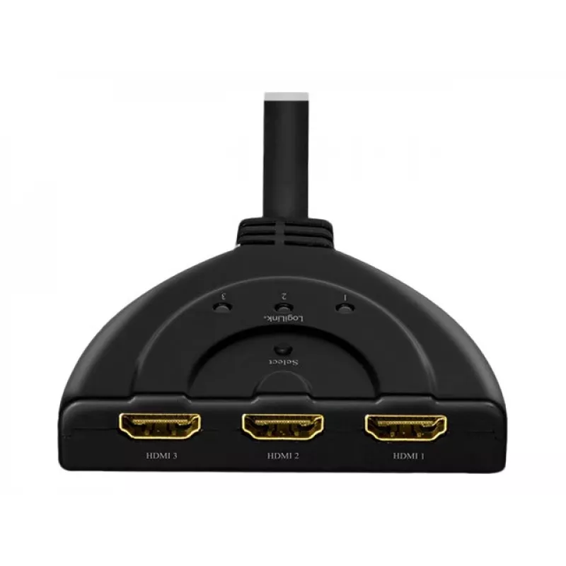 LogiLink - Video-/Audio-Splitter/Switch - 3 x HDMI - Desktop