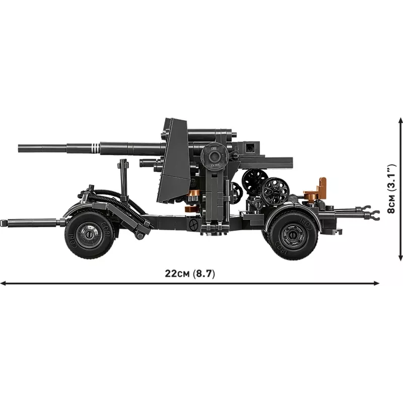 Konstruktionsset Cobi Bausteine 8,8-cm-Flak mit Anhänger – 360 Teile