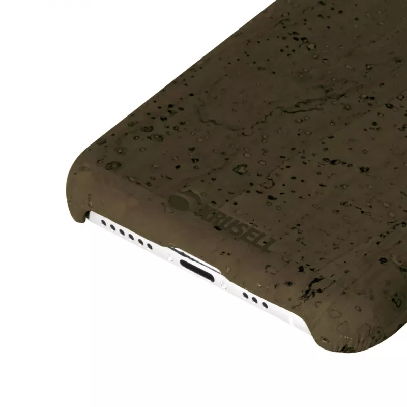 Handyhülle Krusell Birka für Apple iPhone 11 Pro Max, dunkelbraune Hülle im Lederstil