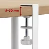 Maclean Kabelorganizer unter dem Schreibtisch, max. Belastung 5 kg, max. 728 mm, weiß, MC-103 W