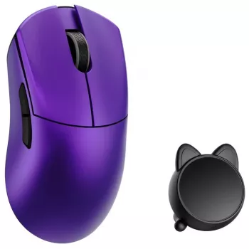 WLMaus HUAN Gaming-Maus mit optischen Omron-Schaltern – lila (HUAN-Lila-O)