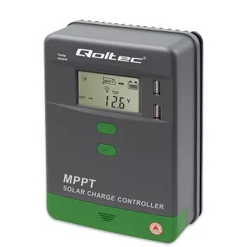 Solar-MPPT-Laderegler QOLTEC 40A 12V/24V mit LCD-Anzeige