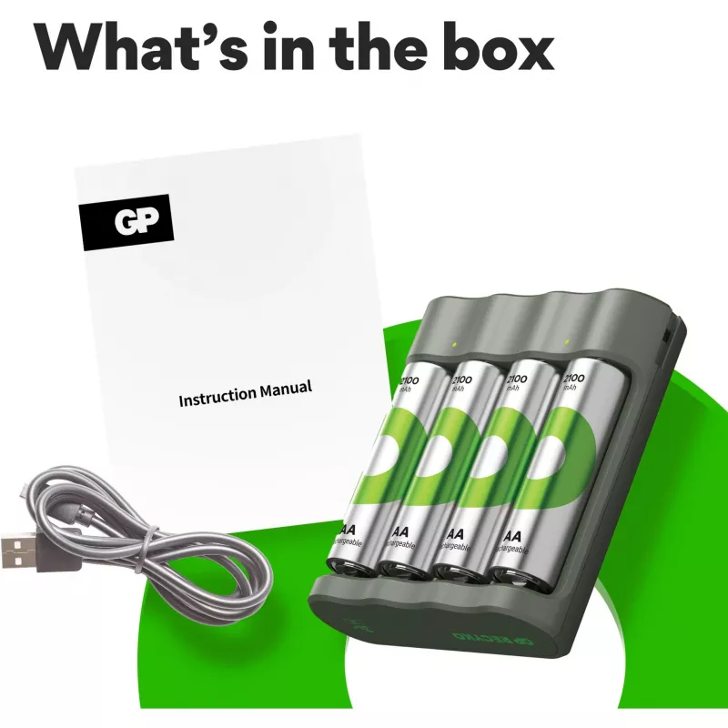 Batterieladegerät GP B441 für NiMH AA- und AAA-Akkus