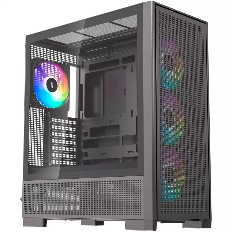 PC-Gehäuse Silentware Air 2000 A-RGB Schwarz — Mid-Tower, Seitenfenster aus gehärtetem Glas