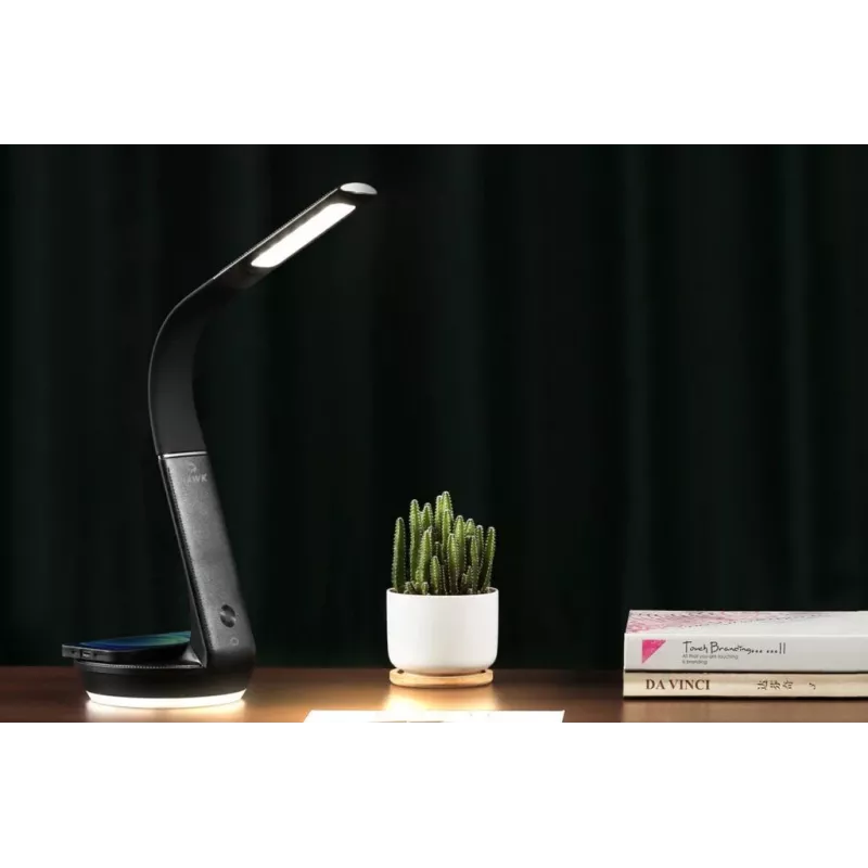 Tischlampe Hawk HW-LAMP02 Schwarz — dimmbar, verstellbarer Arm