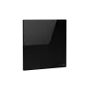 AENO Premium Eco Smart Quadro Wandheizung, 500 W, 50x50 cm, gehärtetes Glas, Infrarot- und Konvektionsheizung, LED-Anzeige Steckertyp: Europa (Typ E/F), SCHWARZ, Hergestellt in Polen