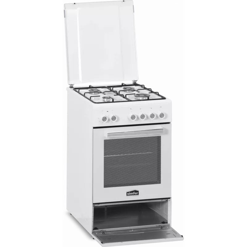 Einbau-Gaskochfeld und Elektrobackofen SIMFER 5405SERBB, Kombigerät, Breite 50 cm, Energieeffizienzklasse A