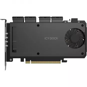 Adapterkarte 4 x M.2 NVMe SSD Mobile Rack, Icy Dock MB204MP-B
