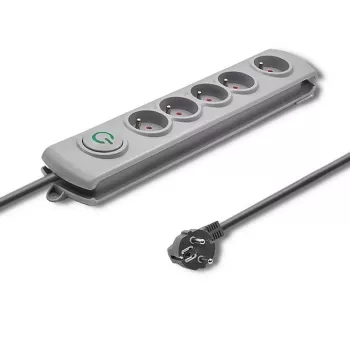 Überspannungsschutz Qoltec 50272 Grau 5 AC-Steckdosen 230V 3m