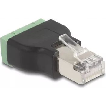 DeLOCK 66603 Kabel-Adapter RJ45 auf 4-polige Klemmleiste Schwarz Grün