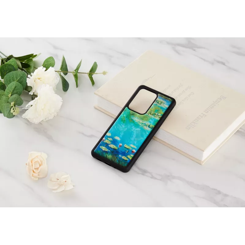 Schutzhülle iKins für Samsung Galaxy S20 Ultra – schwarzes Seerosen-Design