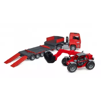 Fahrzeugset BRUDER MAN TGA Lader-LKW mit Manitou-Lader