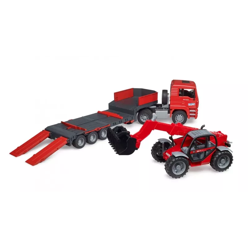 Fahrzeugset BRUDER MAN TGA Lader-LKW mit Manitou-Lader