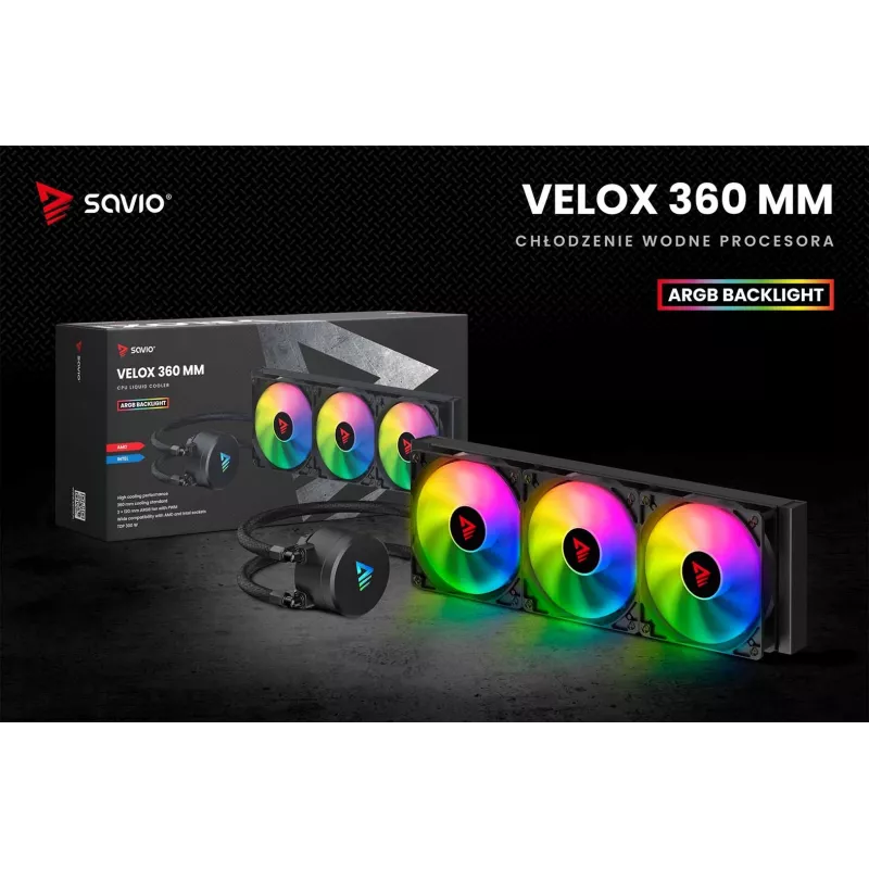 SAVIO VELOX 360 mm CPU-Flüssigkeitskühler mit ARGB