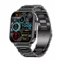 Smartwatch Colmi P80 Stahl Schwarz mit Bluetooth und Herzfrequenzmesser