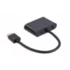 HDMI-zu-VGA-Adapter GEMBIRD A-HDMIM-HDMIFVGAF-01, HDMI-Stecker auf VGA-Ausgang, 0,15 m, schwarz