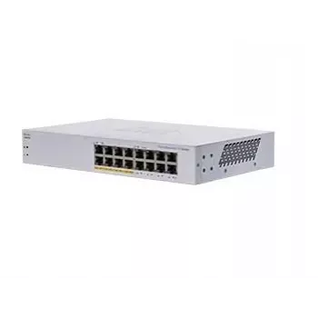 Unmanaged L2 Gigabit PoE Switch Cisco CBS110 16x 10/100/1000 RJ-45, 1U, 32 Gbit/s, 8192 MAC