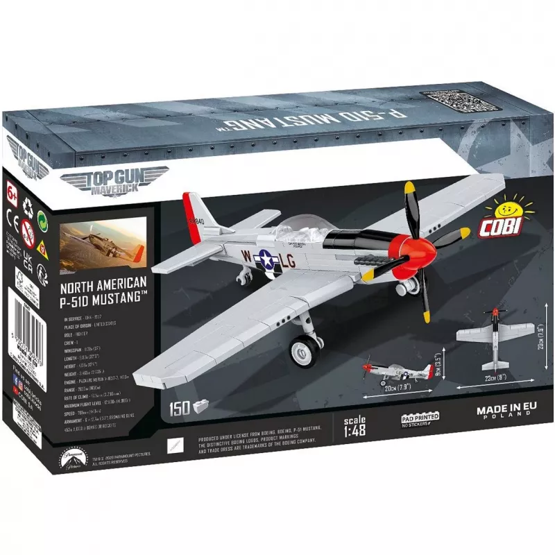COBI 5847 Top Gun Maverick P-51D Mustang 150 Steine