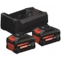EXPERT Starter-Set 2x EXBA 18V-55 + Dual-Voltage-Ladegerät GAL 12V/18V-80 (schwarz, 2x Lithium-Ionen-Akku 5,5 Ah, AMPShare Alliance)