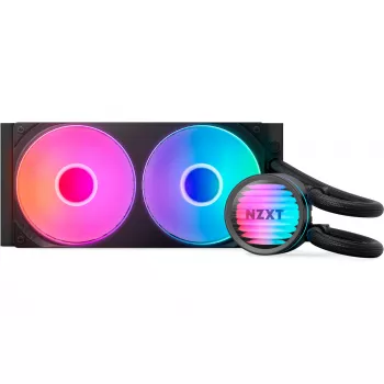Flüssig-CPU-Kühler NZXT Kraken Core RGB 240 – All-in-One 240-mm-Radiator, RGB-Beleuchtung, Schwarz