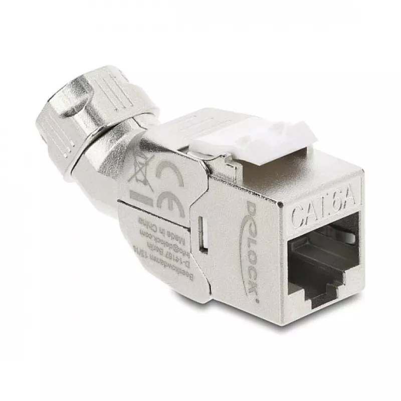 RJ45 Keystone-Modul Buchse Cat.6A DELOCK 90798 — LSA-Anschluss