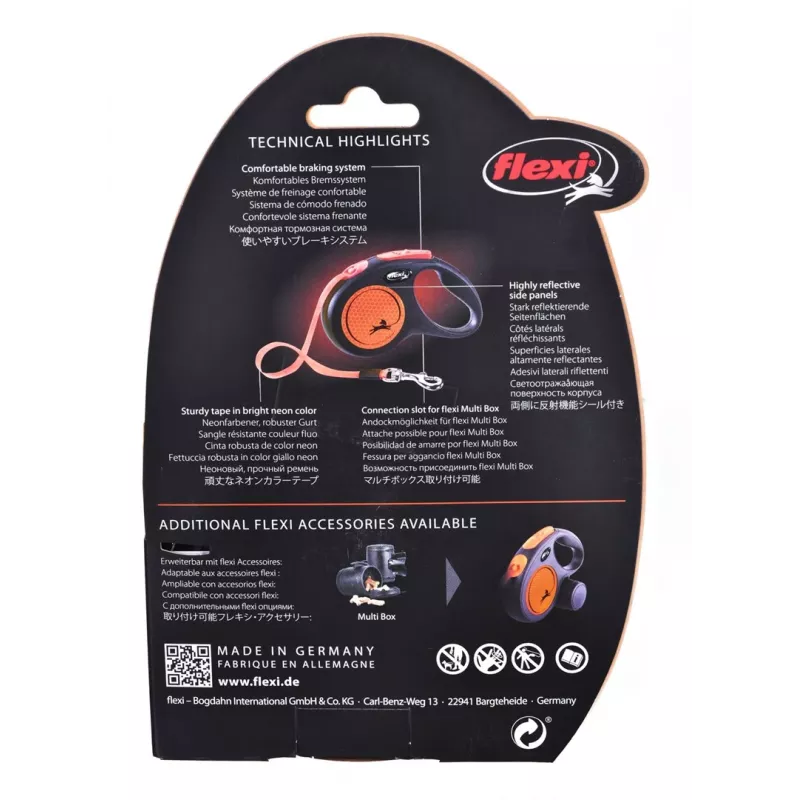FLEXI neu Neon M - Automatische Hundeleine - 5 m