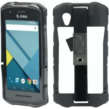 MOBILIS CASE Protech TPU Hülle für TC 51/52/56/57 - Elastische Handschlaufe mit Stifthalter - Farbe Schwarz (052046)