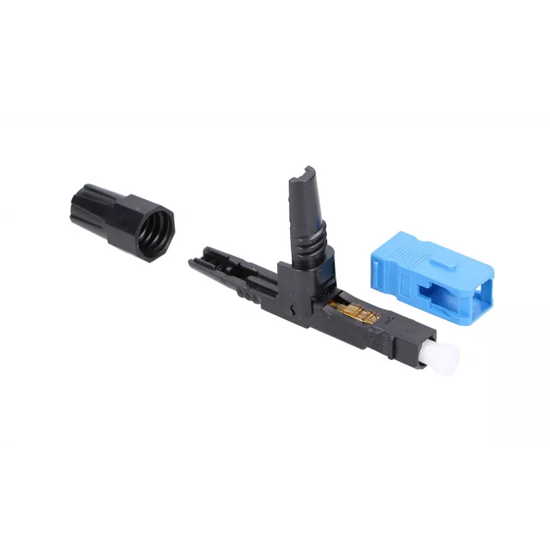 Glasfaser-Schnellverbinder Extralink SC/UPC Stecker, Einzelpack, schwarz oder blau