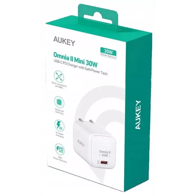 Wandladegerät PA-B1L Weiß Omnia II Mini 1xUSB-C PowerDelivery 30W 5A