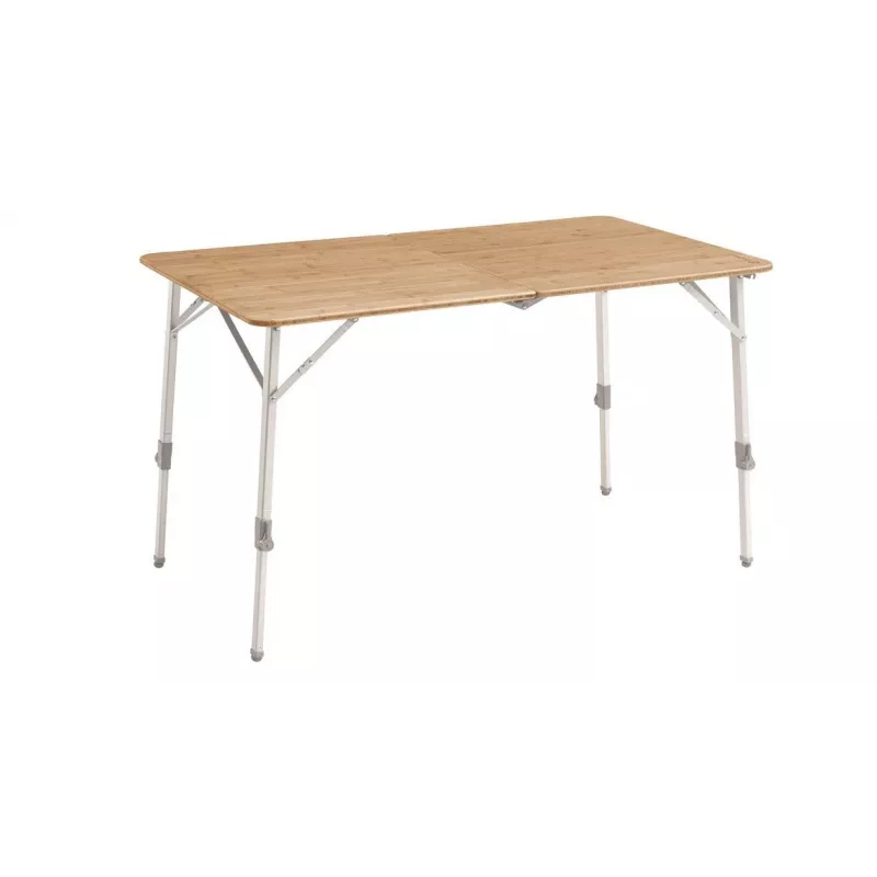 Outwell Custer L Brown Campingtisch — Bambustischplatte, Aluminiumrahmen, 700×1200 mm, 11,5 kg