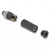 DeLOCK M8 Steckverbinder A-codiert 3-polig Stift Schraubanschluss schwarz