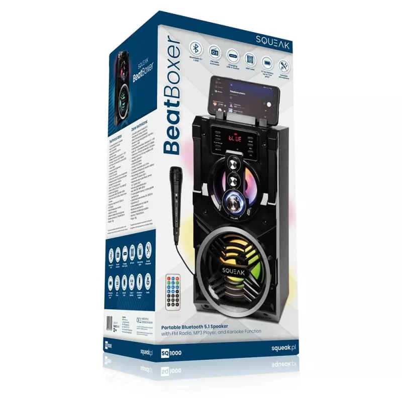 BeatBoxer Bluetooth 5.1 Lautsprecher - Bluetooth-Lautsprecher mit Karaoke