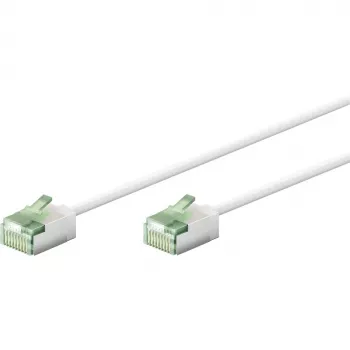Ultra-Flexibles Cat.8.1-Patchkabel schlank, U/FTP (Weiß, 5 Meter, extrakurzer Stecker)