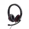 Kabelgebundenes Gaming-Headset GEMBIRD MHS-03-BKRD — binaural, ohrumschließend, 3,5 mm, 1,8 m Kabel, rot/schwarz
