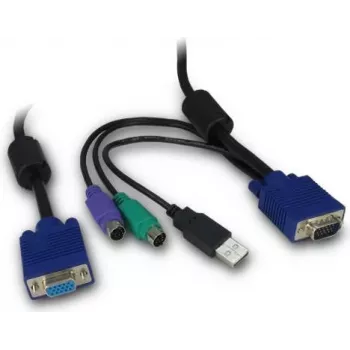 KVM-Kabel Inter-Tech 88887250 Schwarz Blau 3 m