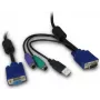 KVM-Kabel Inter-Tech 88887250 Schwarz Blau 3 m