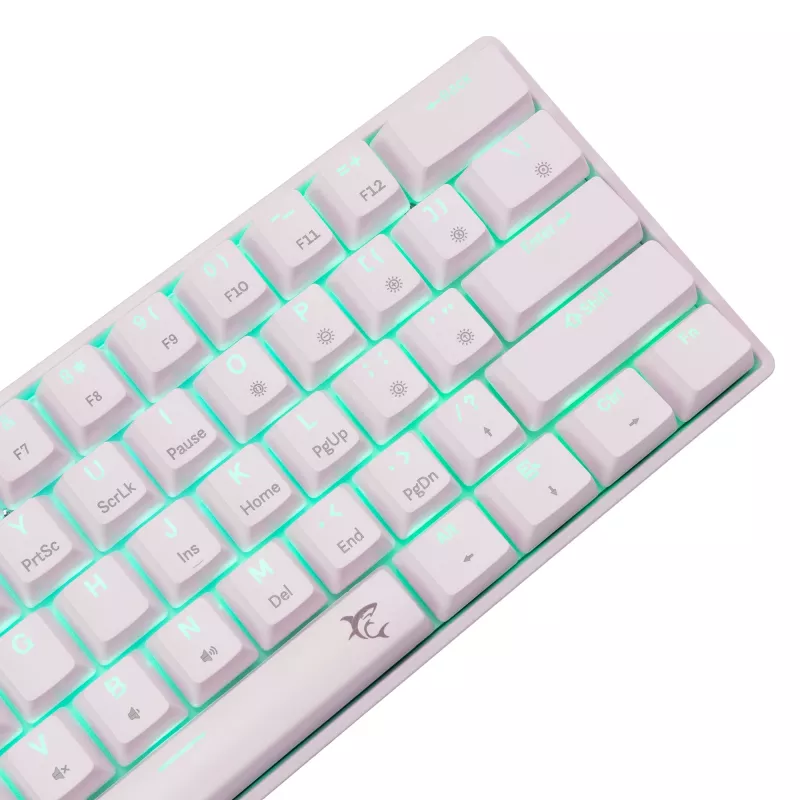 Mechanische Tastatur White Shark Shinobi-2 Brown Switch US-Layout — kompaktes Design, Brown-Switches