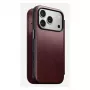 Handyhülle Nomad Modern Leather Folio für Apple iPhone 17 Pro, 6,3 Zoll (16 cm), Leder burgunderrot