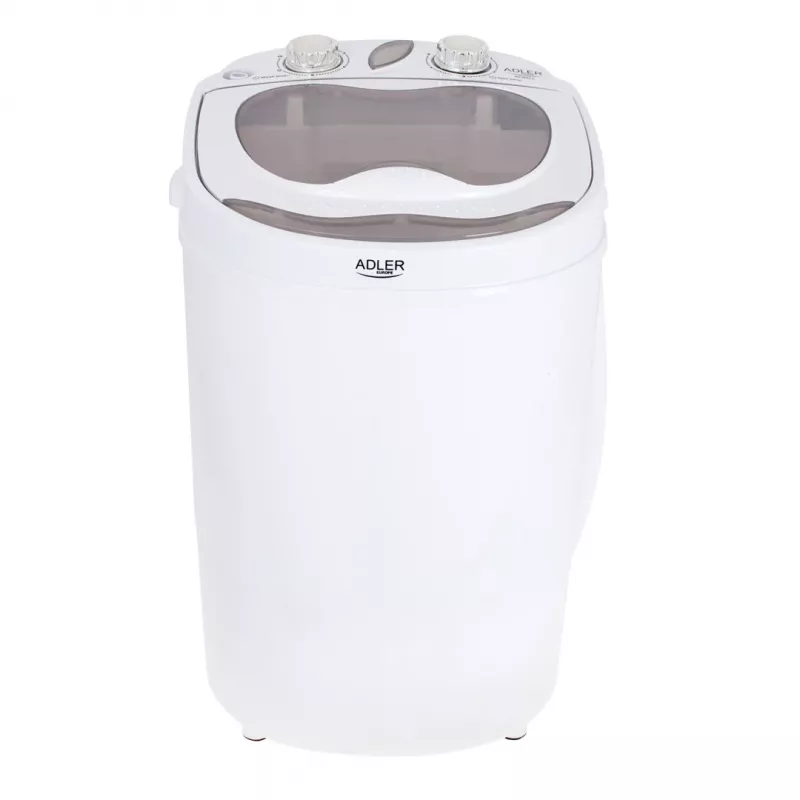 Toplader-Waschmaschine Adler AD 8055, tragbar, 3 kg Kapazität, creme, Drehregler, 150 W
